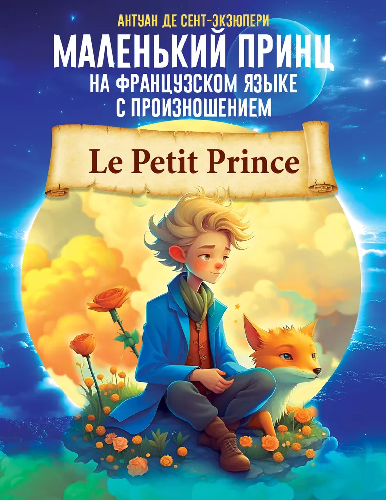 Маленький принц на французском языке с произношением Le Petit Prince Книга Сент-Экзюпери 6+