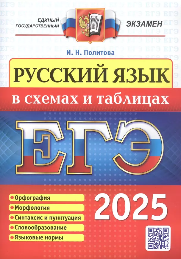 ЕГЭ 2025 Русский язык в схемах и таблицах Пособие Политова ИН