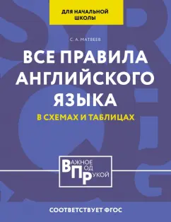 Английский язык Все правила английского языка для начальной школы в таблицах и схемах Пособие Матвеев Сергей 6+