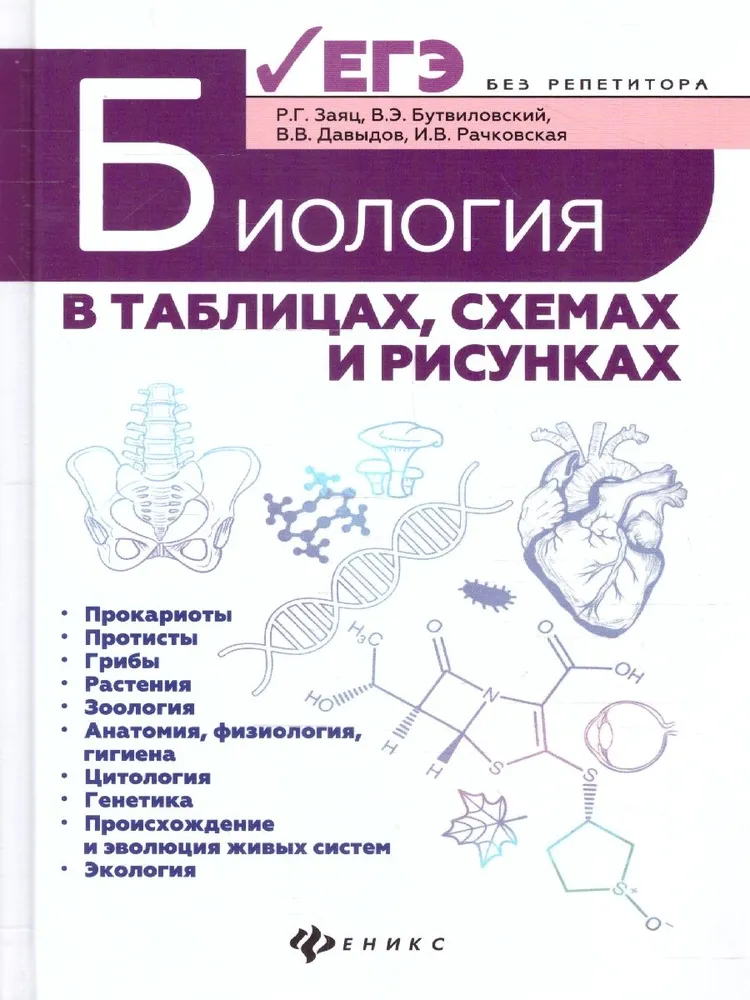 Биология в таблицах схемах и рисунках Пособие Заяц РГ С 0+