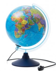 Глобус Земли Globen Классик Евро политический с подсветкой 250мм Ке012500190 6+