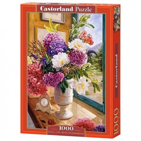 Пазл Castorland Puzzle Натюрморт с гортензиями 1000 деталей 68х47см С-104444 3+