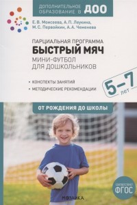 Парциальная программа Быстрый мяч мини футбол для дошкольников 5-7 лет Пособие Моисеева ЕВ 0+