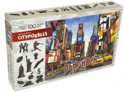 Пазл деревянный Citypuzzles Нью Йорк 100 деталей 280х200 мм 8229 6+