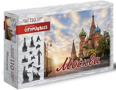 Пазл деревянный Citypuzzles Москва 110 деталей 280х200 мм 8183 6+