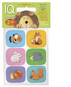 Дидактический набор IQ вкладыши Зверушки 2+