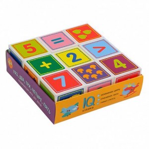 Игровой развивающий набор IQ кубики Раз два три четыре пять 9 кубиков 4+