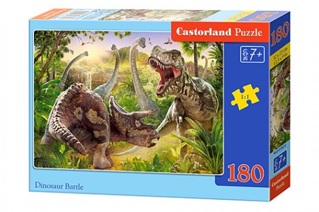 Пазл Castorland Puzzle Битва динозавров 180 деталей 32х23см B-018413 7+