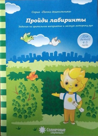 Пройди лабиринты Задания на зрительное восприятие и мелкую моторику рук Папка дошкольника Для детей 4-5 лет Пособие