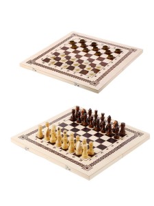 Настольная игра Два в одном Шашки шахматы В-6