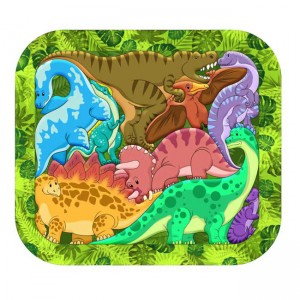 Пазл Нескучные игры Зоопазл Динозавры из дерева 9 деталей 8076 3+